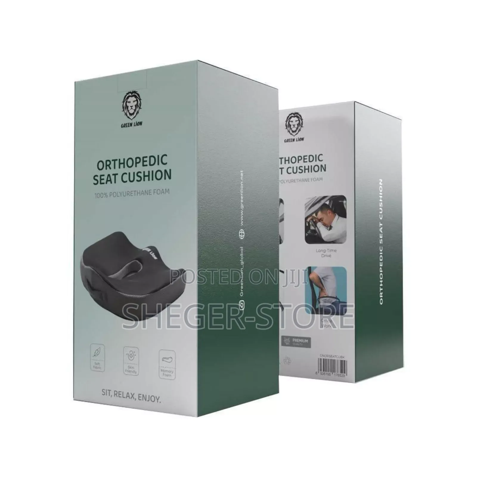 Green Lion Orthopedic Seat Cushion(Pain-Free Sitting and Good Posture)