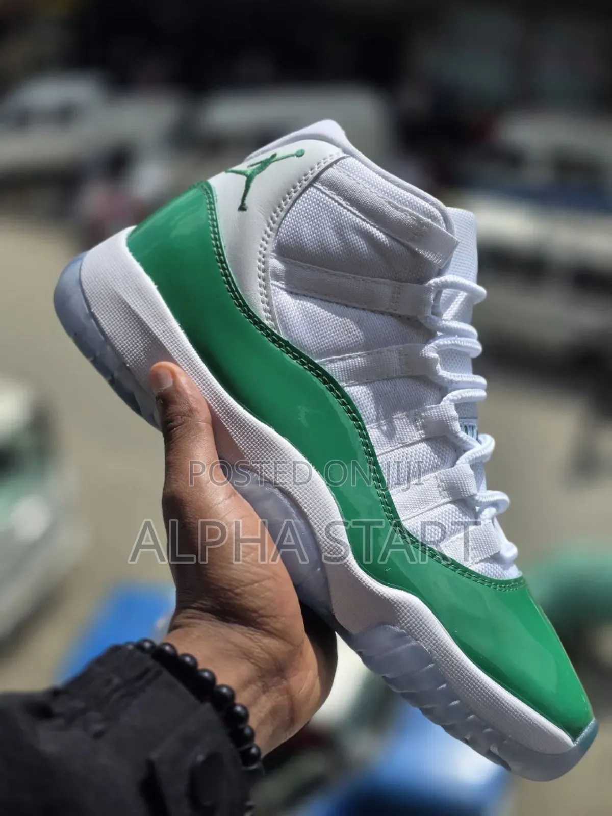 Jordan 11white Green High Master Quality Smooth Shoes