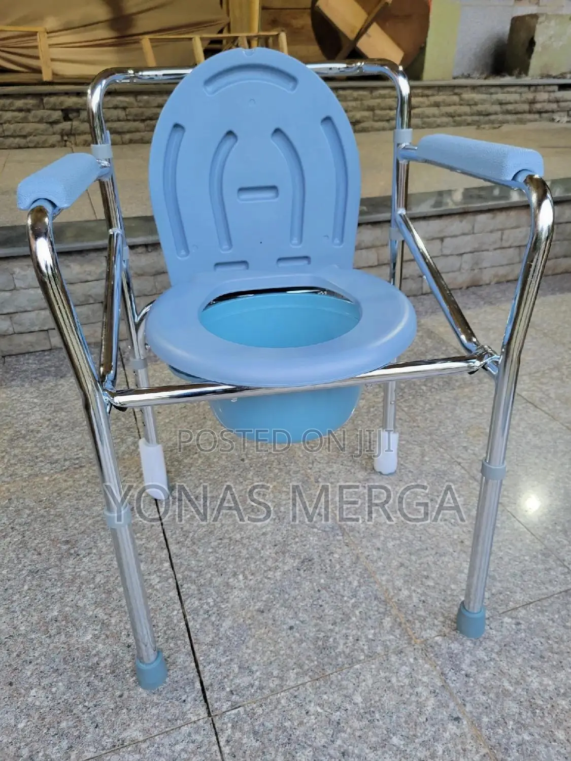 Toilet Chair刀饗space Saving Adjustable With Handles Bucket Walking Aid