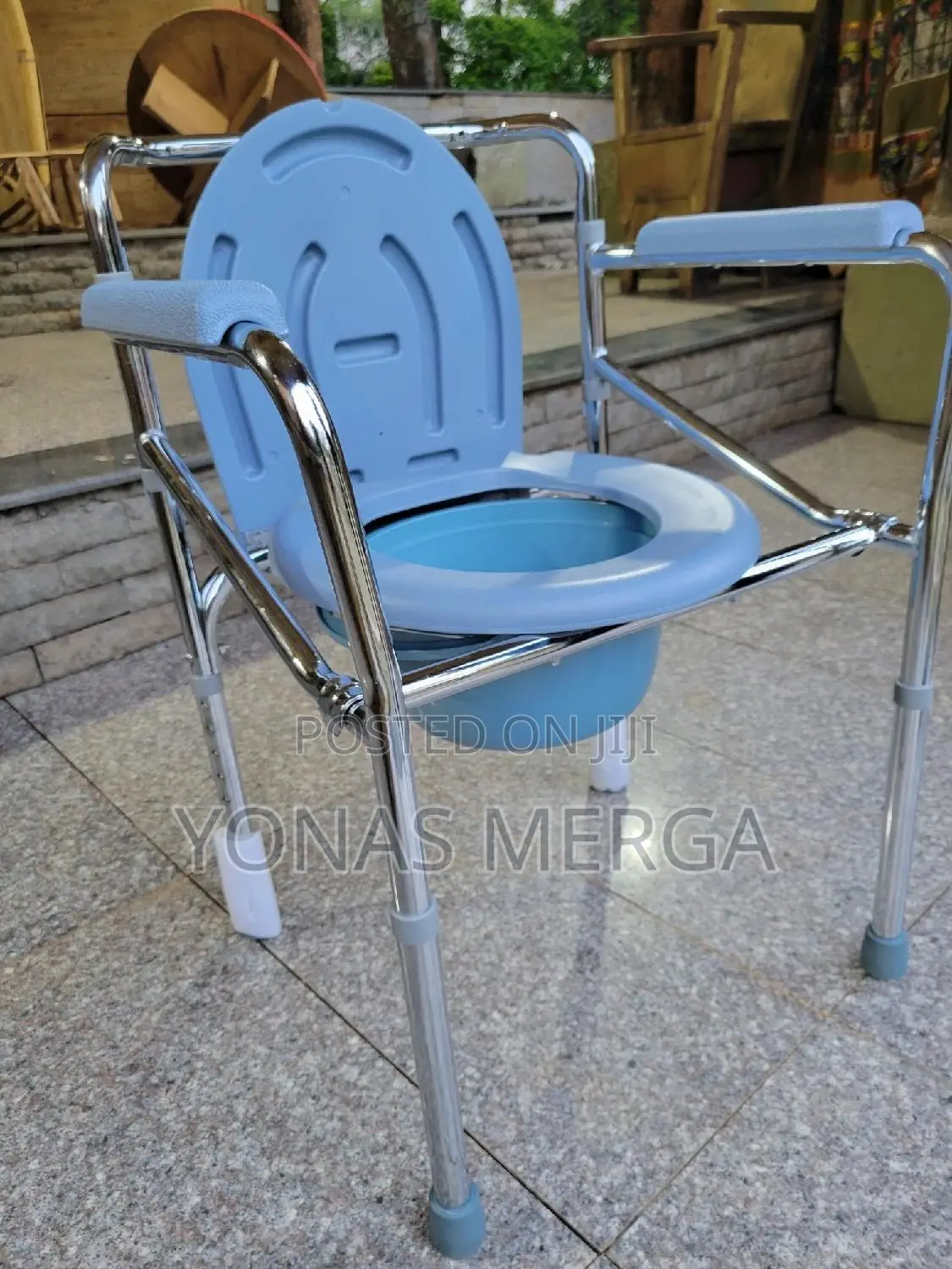 Toilet Chair刀饗space Saving Adjustable With Handles Bucket Walking Aid