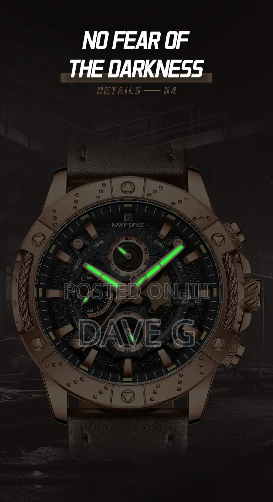 Naviforce Nf8055 Men Watch Luxury Brand Quartz Watches Genuine Leathe