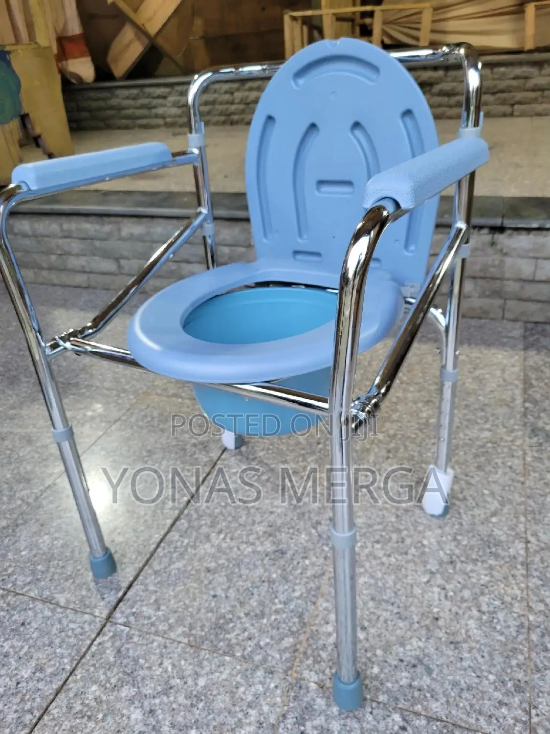 Toilet Chair巨声bedside Commode Chair With Safety Steel Frame奔፯load-Bear