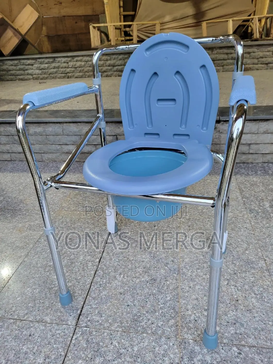 Toilet Chair巨声bedside Commode Chair With Safety Steel Frame奔፯load-Bear