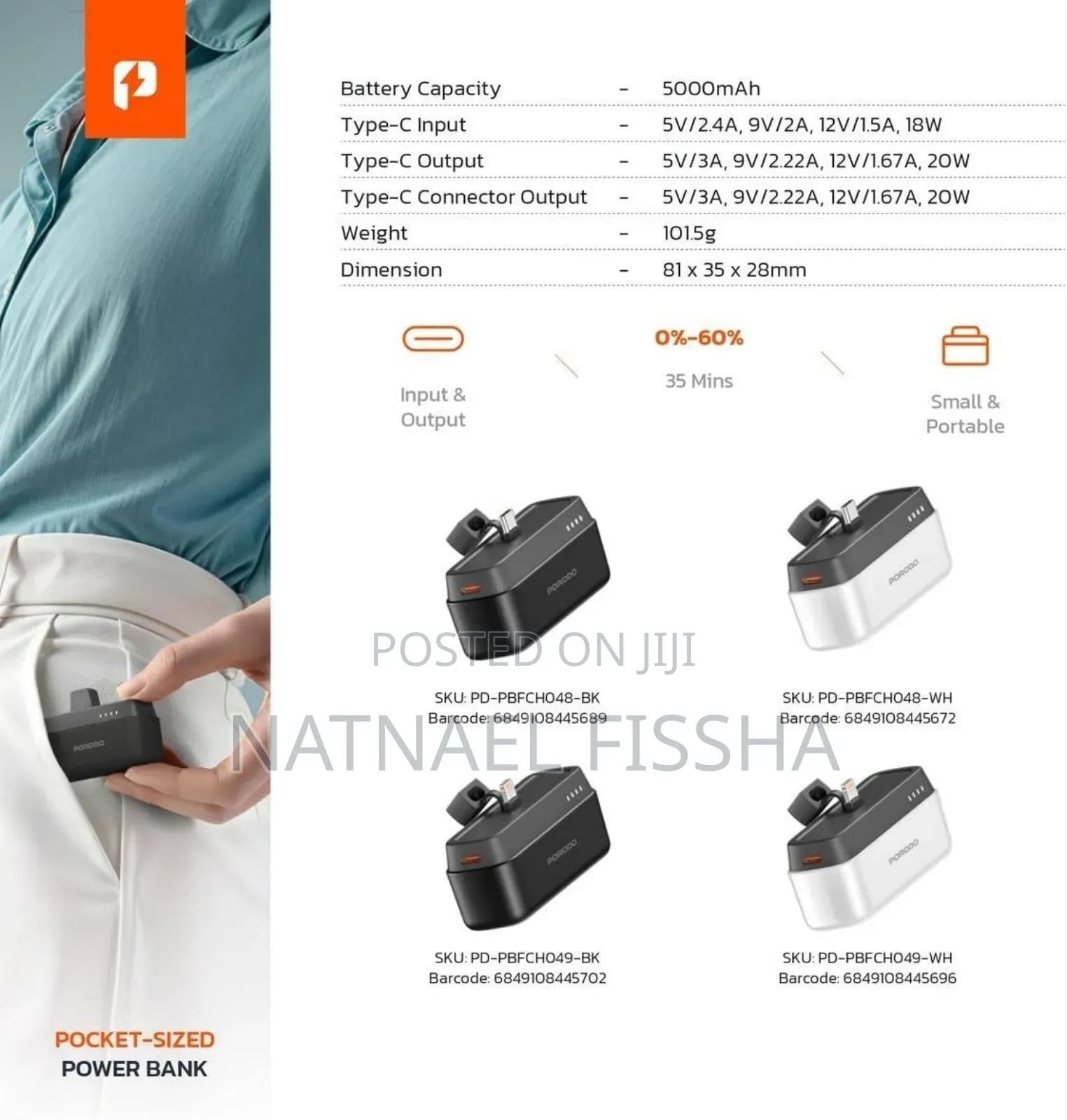 Porodo Mini Portable Power Bank