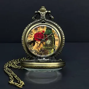Photo - Quartz Brand Watch Stainless Steel Pocket Watch and Key Holder