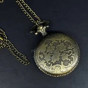 Quartz Brand Watch Stainless Steel Pocket Watch and Key Holder