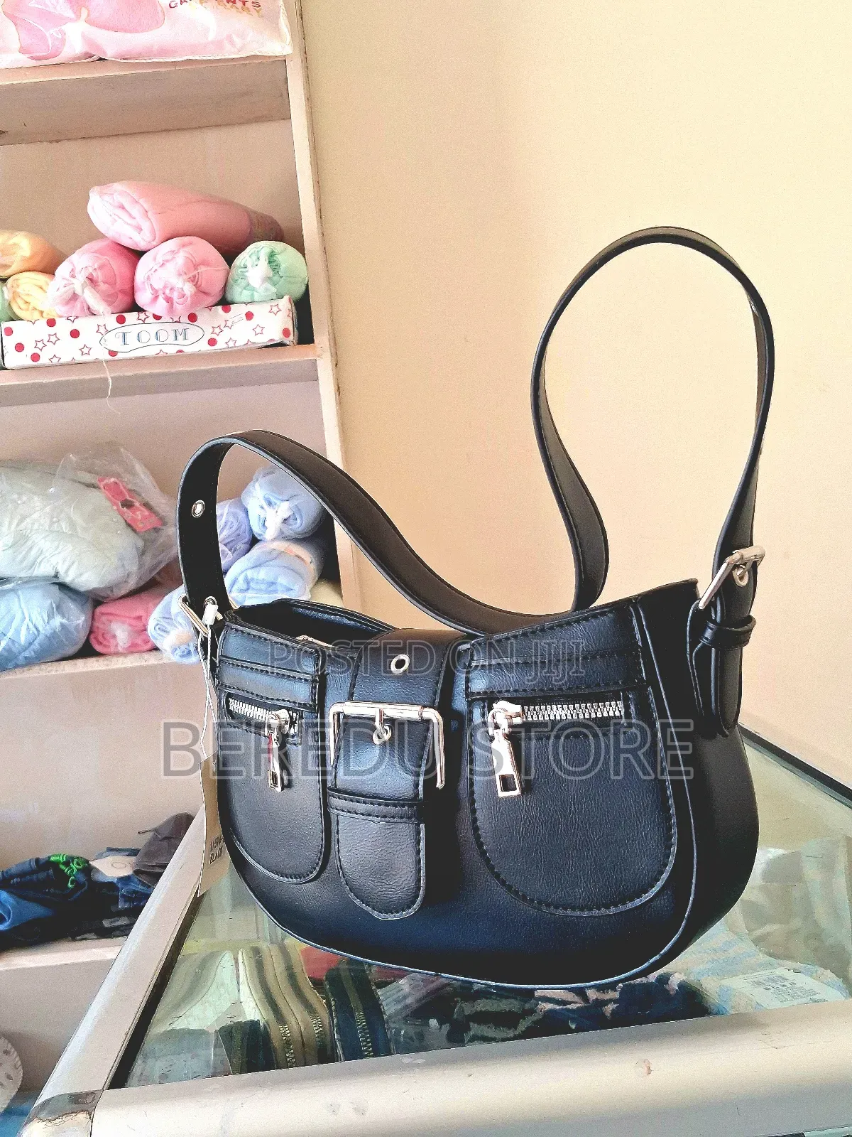 A Black Leather Bag