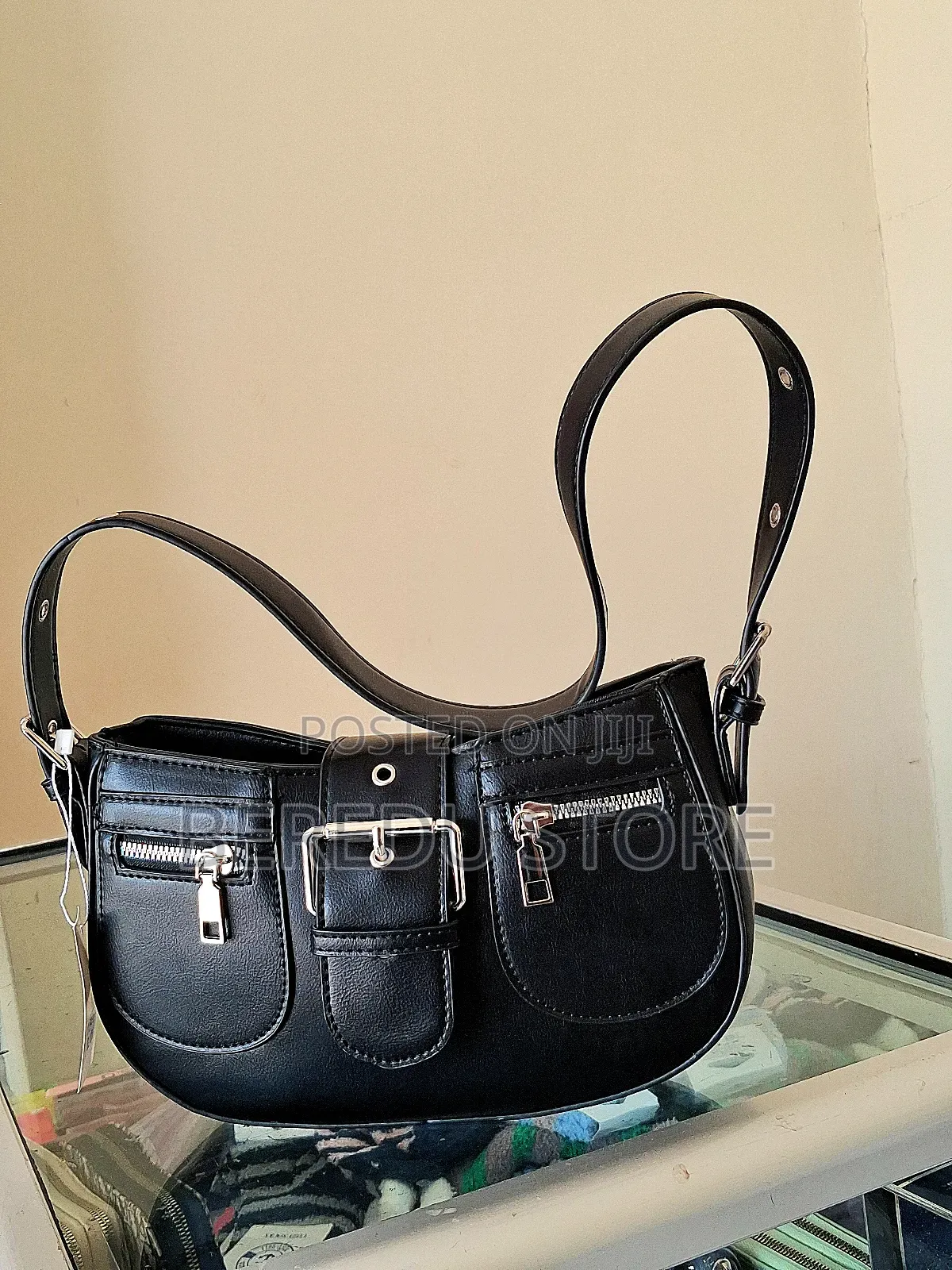 A Black Leather Bag
