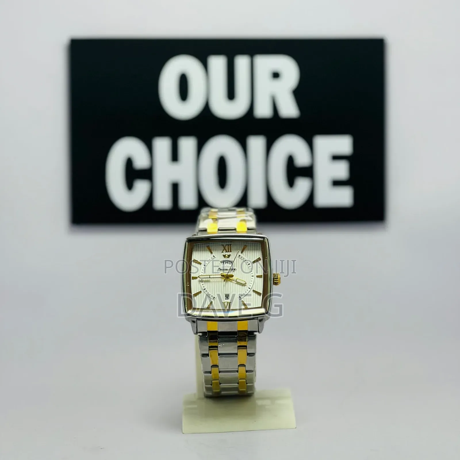 Luxury Men Watch Classic Dial Men's Quartz Wristwatch Gold Black