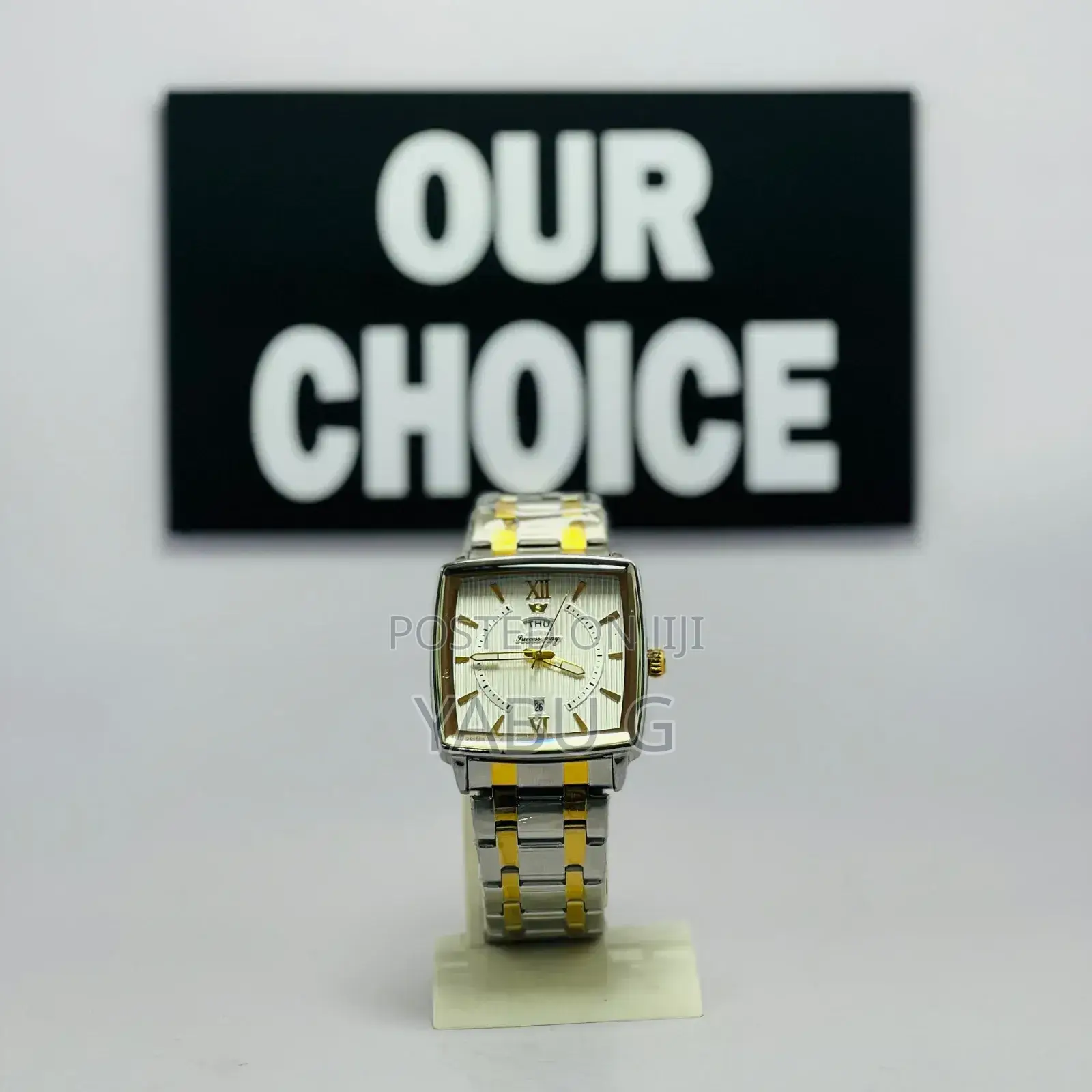 Luxury Men Watch Classic Dial Men's Quartz Wristwatch Gold Black