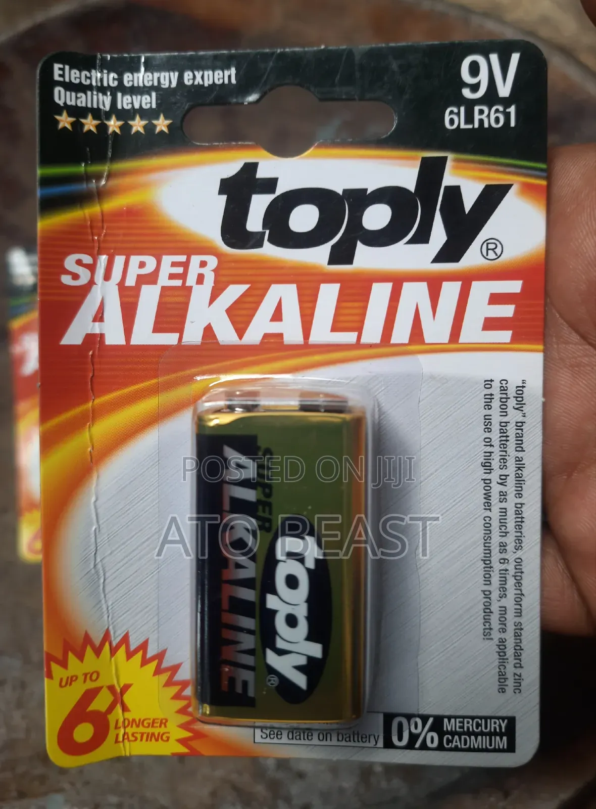 Toply Super Alkaline 9v 6lr61 Battery