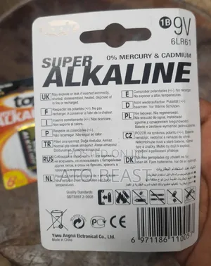 Toply Super Alkaline 9v 6lr61 Battery