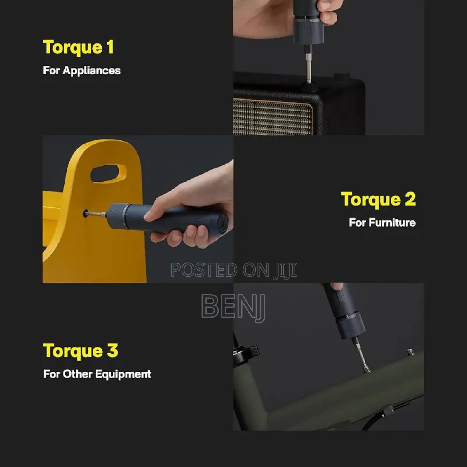 Hoto Tool Set | Cordless Screwdriver | Needlenose Plier | Measure Tape