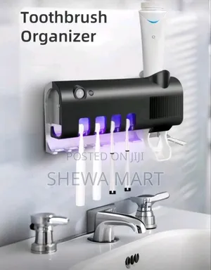 White Smart Toothbrush Sterilizer, Hole-Free Wall-Mounted Toothbrush