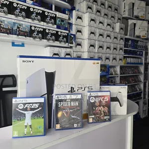 Photo - Ps5 Slim and Joystick With Some Games