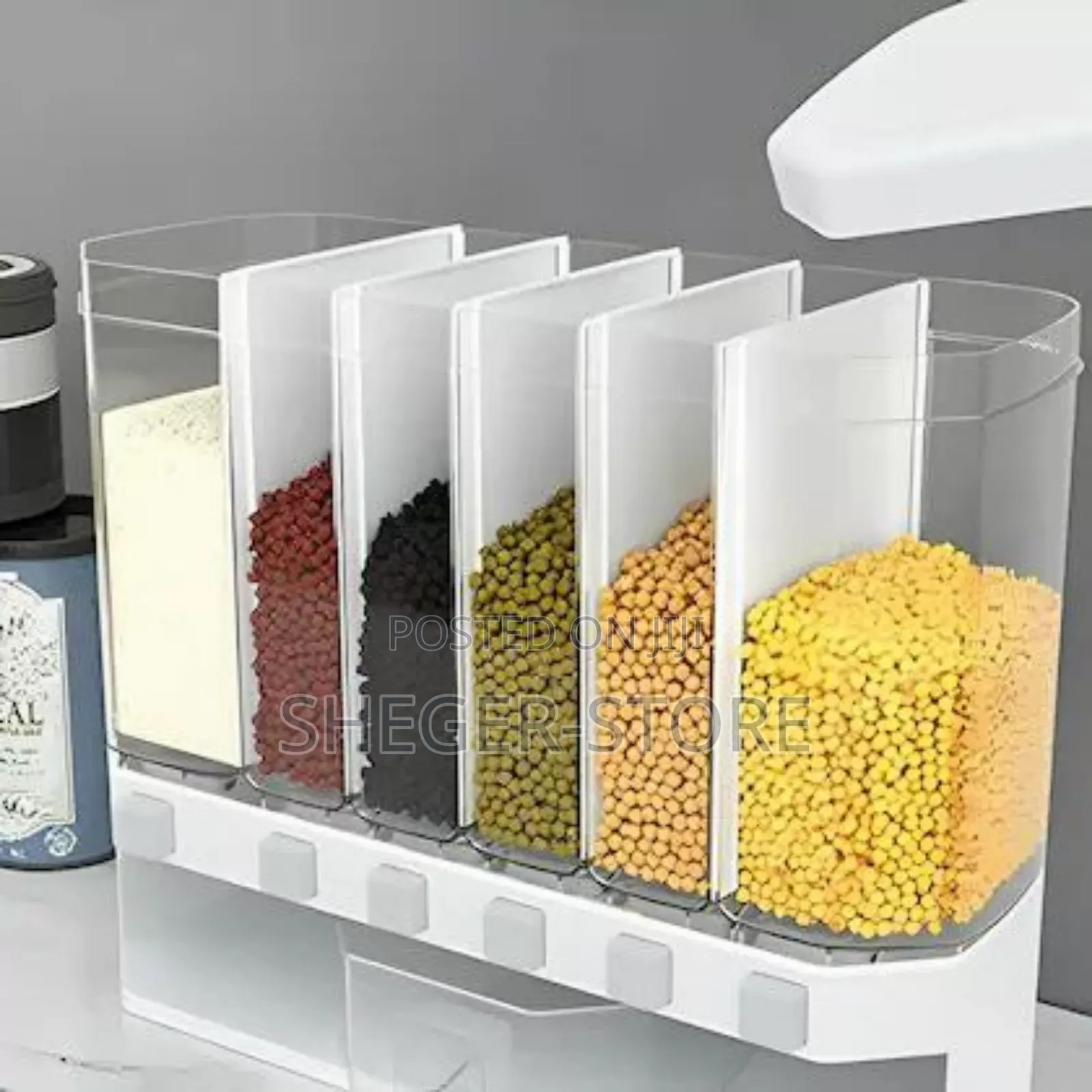 Multiple Dispenser for Cereals Grains and PulsesKitchen Storage Tank