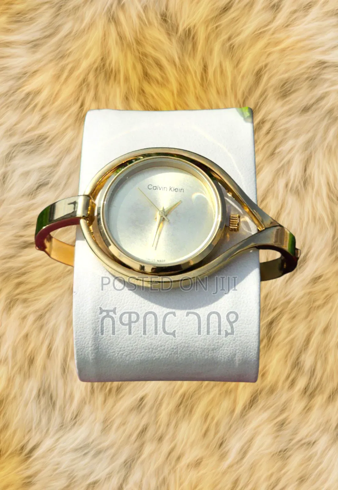 Calvin Klein Twisted Bezel Gold-Tone Women's Watch