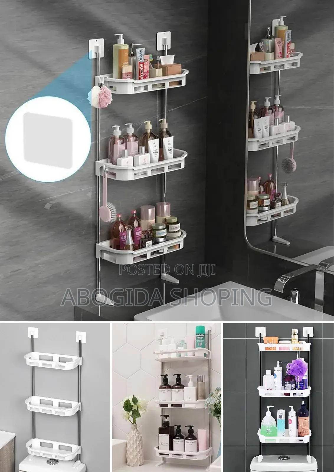 Multi-Purpose Over Toilet Shelf Rack