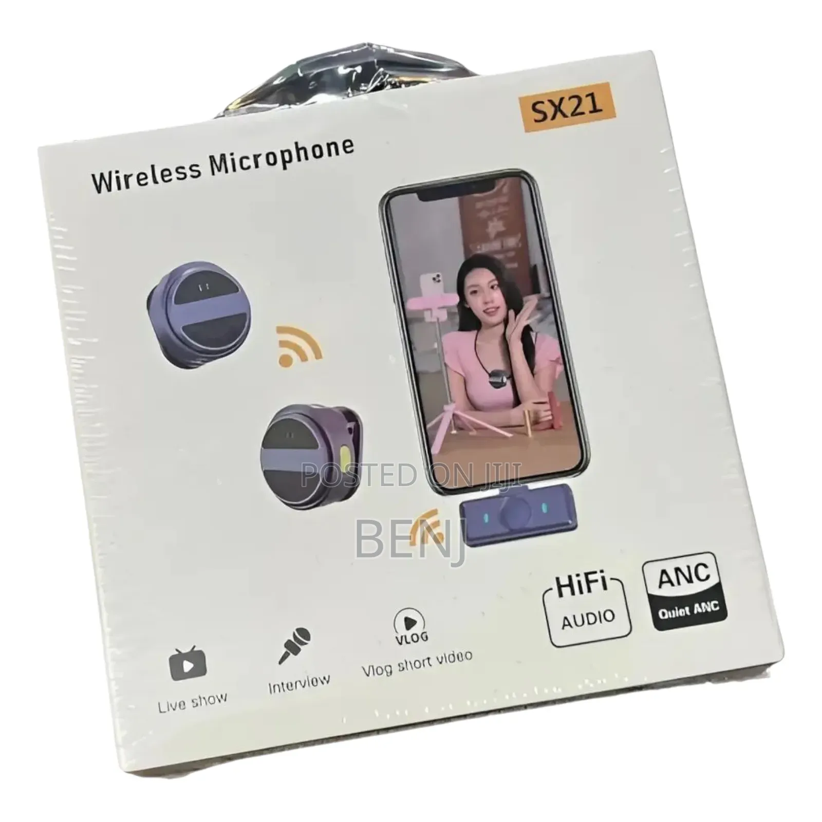 Sx21 Wireless Lavalier Mic Stable Upto 30 Meters | Anc Clear Recording