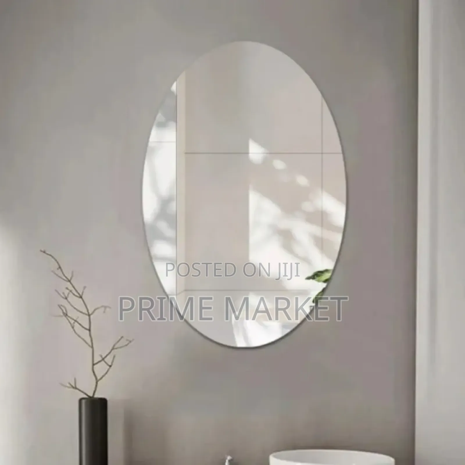 Adhesive Mirror Sticker [ Oval Shape ]