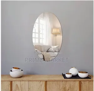 Photo - የሚለጠፍ መስታወት –በግድግዳ እና በበር ላይ [ Oval Shape ]