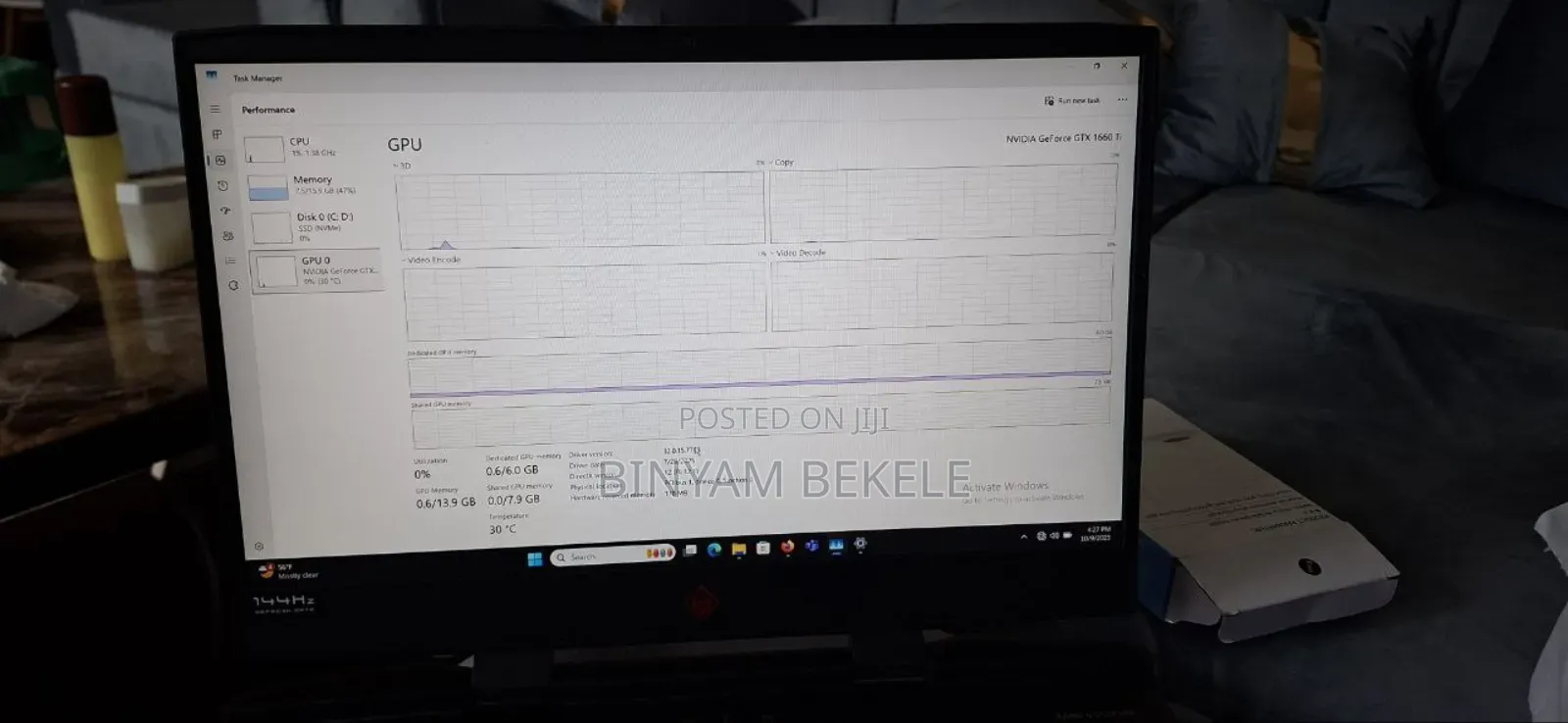 New Laptop HP Omen 17 16GB Intel Core I7 SSD 512GB