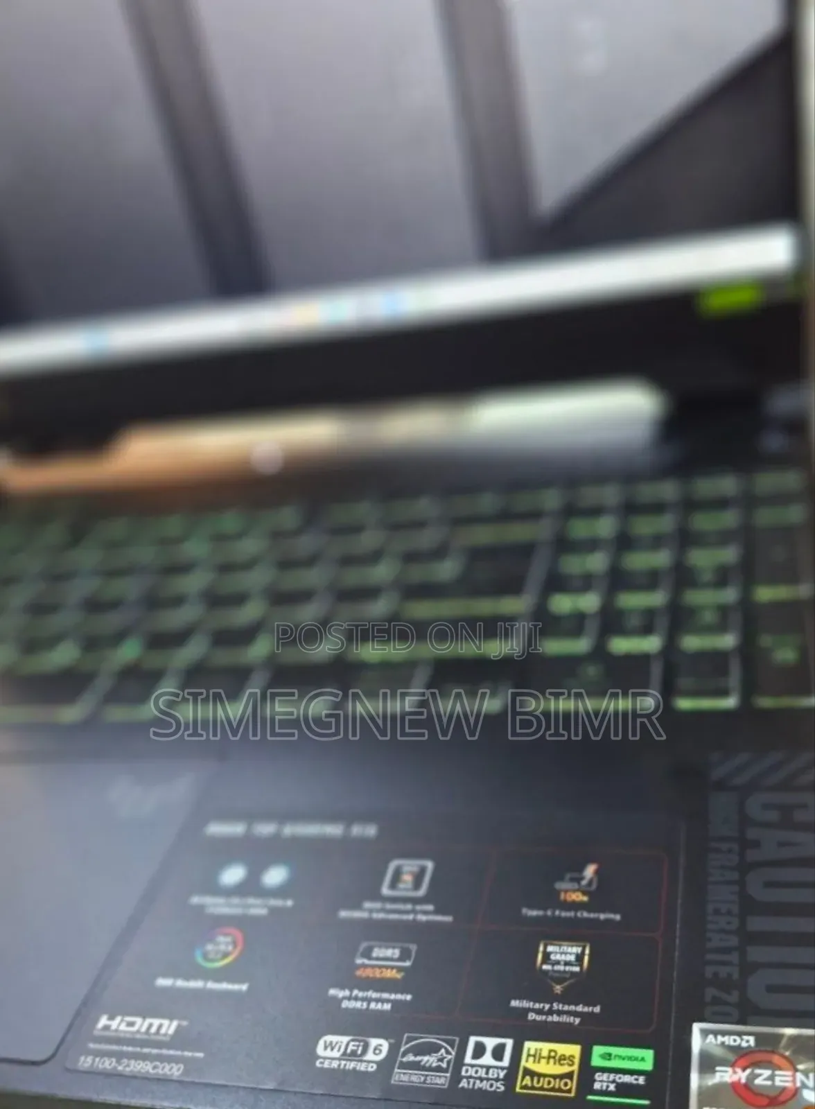 New Laptop Asus TUF Gaming A15 16GB AMD Ryzen 7 SSD 512GB