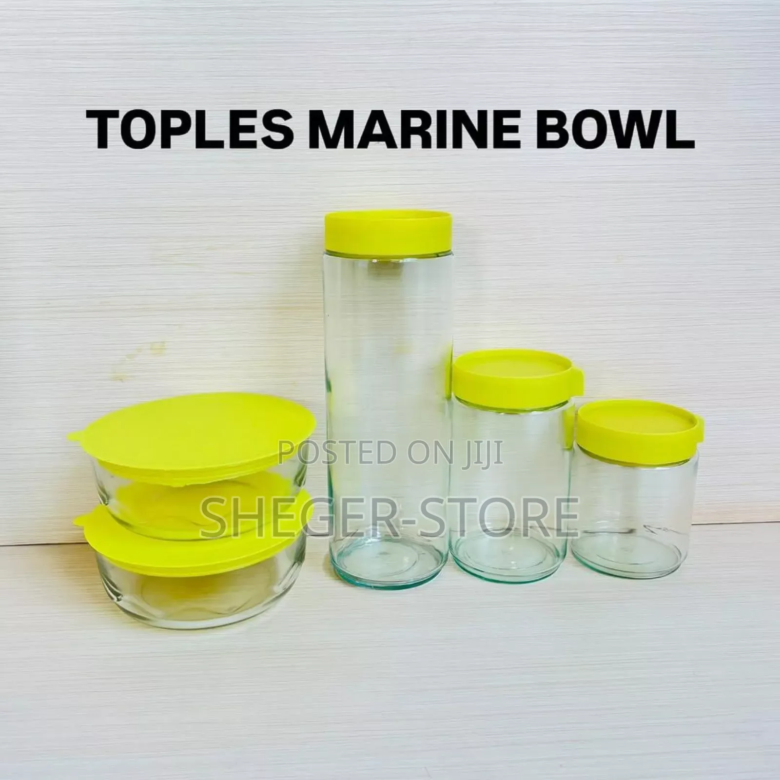 5 In1toples Marine Bowl Set (Five-Piece Glass Storage Container Set)
