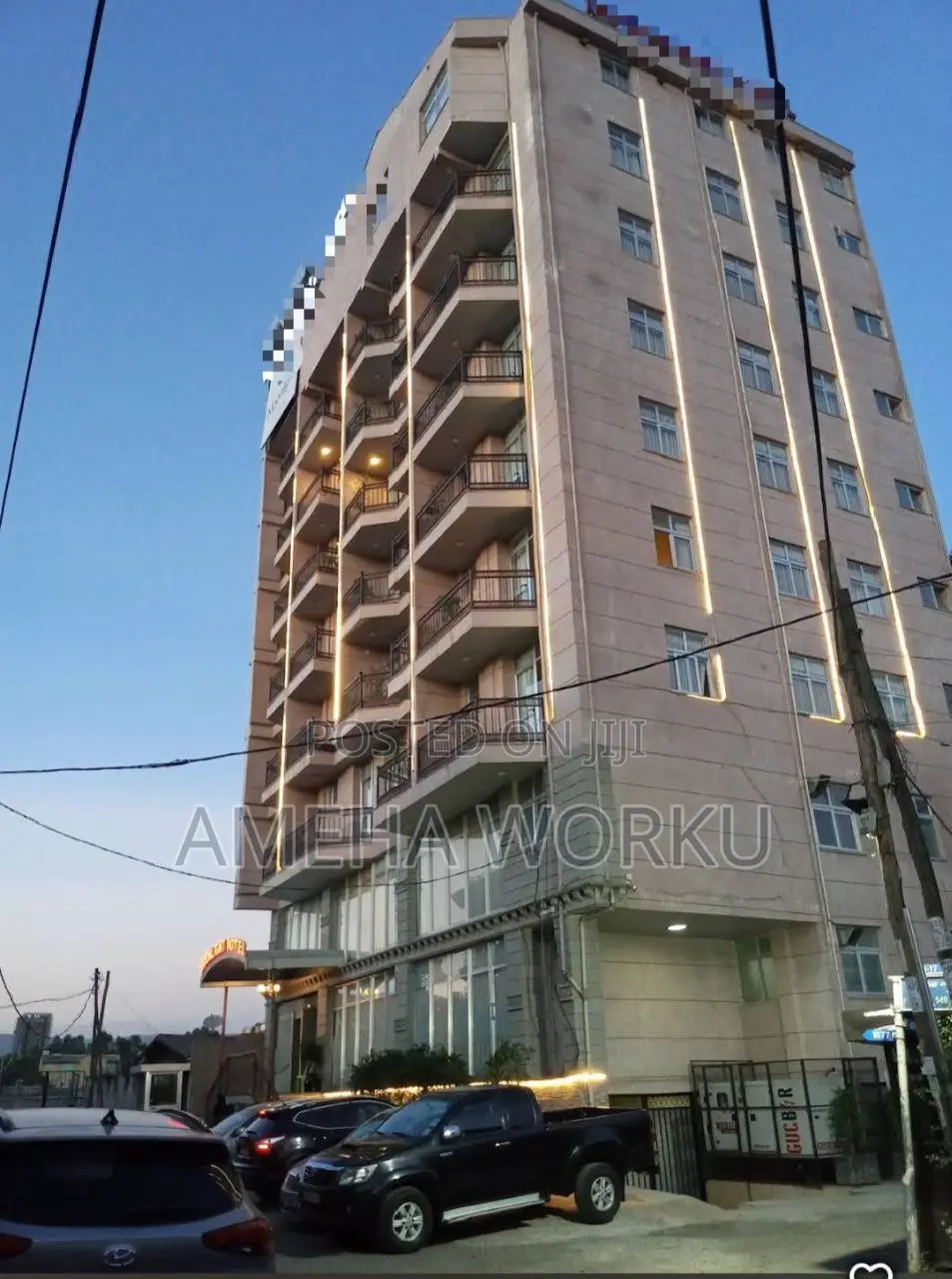 B+G+8+Terrace የሆቴል ህንፃ ሽያጭ . 300 ካ.ሜ