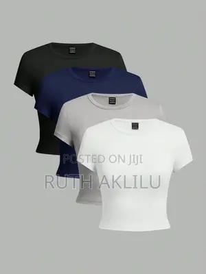 Photo - 4pcs/Set Women Casual T Shirts