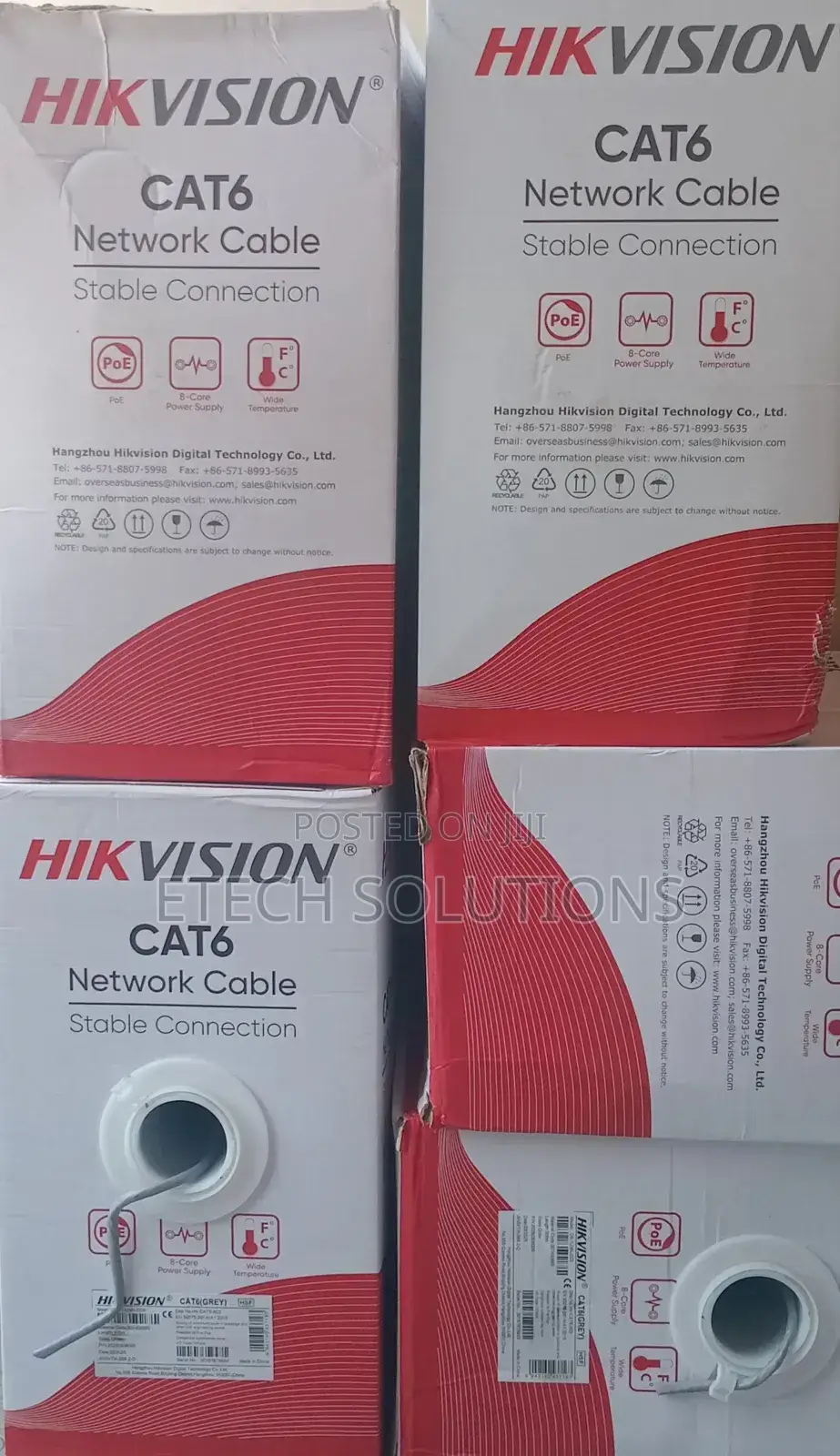 Hikvision Cat 6 Full Copper Network Cable