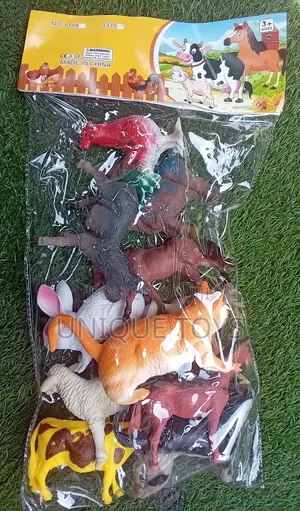 Happy Ranch Farm Animal Toy Set - 12 PCS