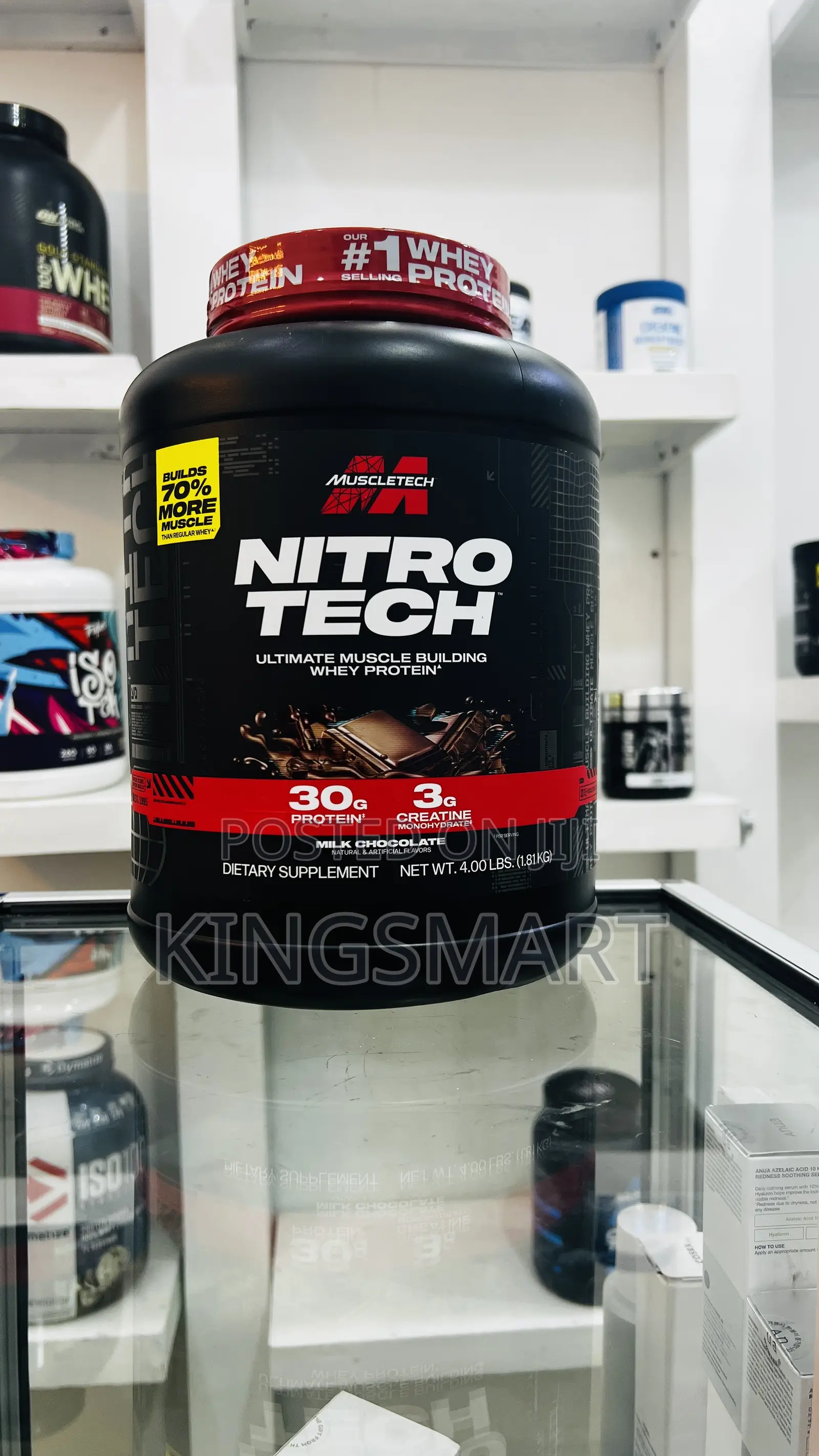 High Protein Per Scoop(30gm) With 3gm Creatine Muscletech Whey Protein