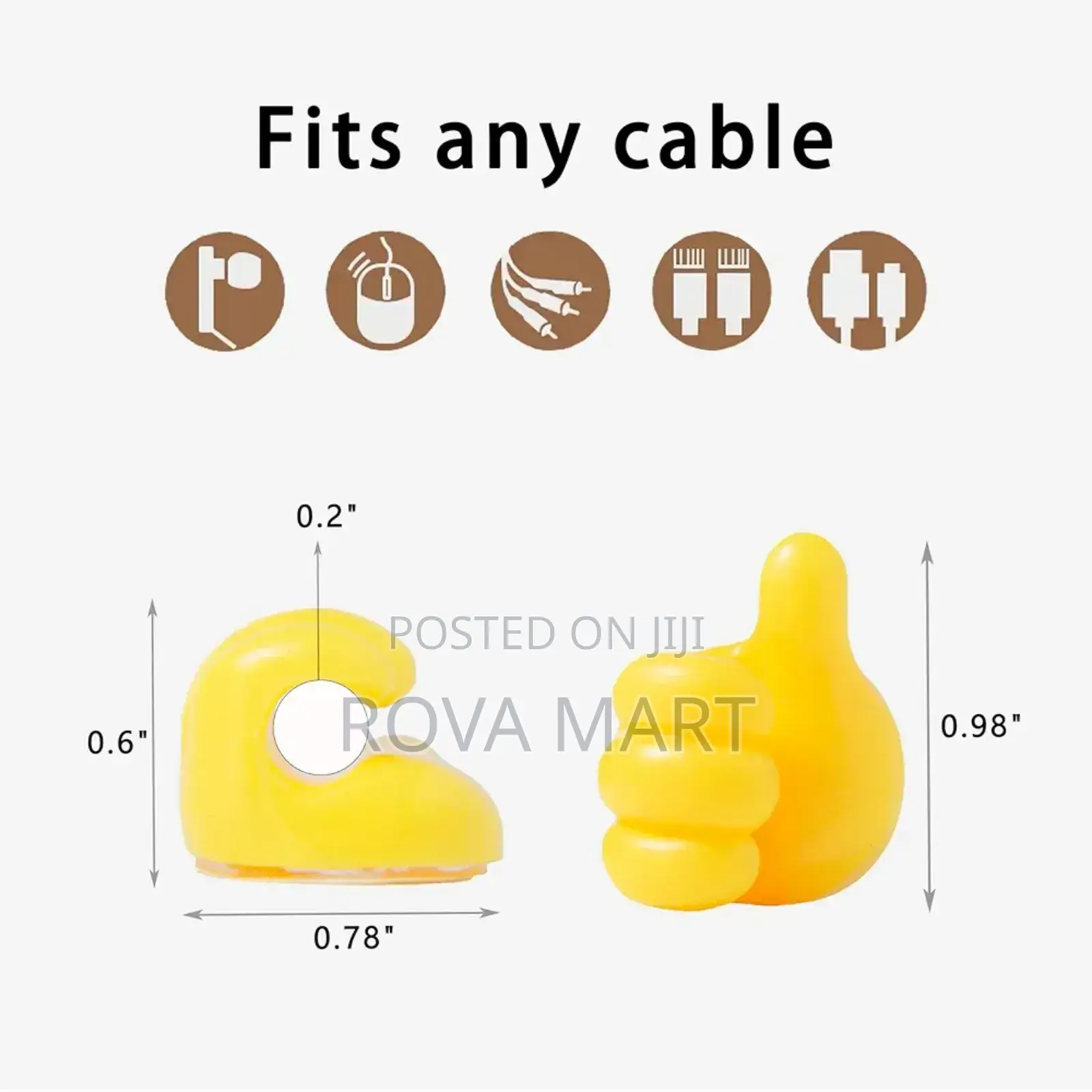 Self Adhesive Silicone Thumb Hooks, Multifunctional Cable Clips