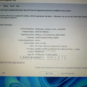 Laptop Dell Vostro 3560 4GB Intel Core 3 HDD 1T