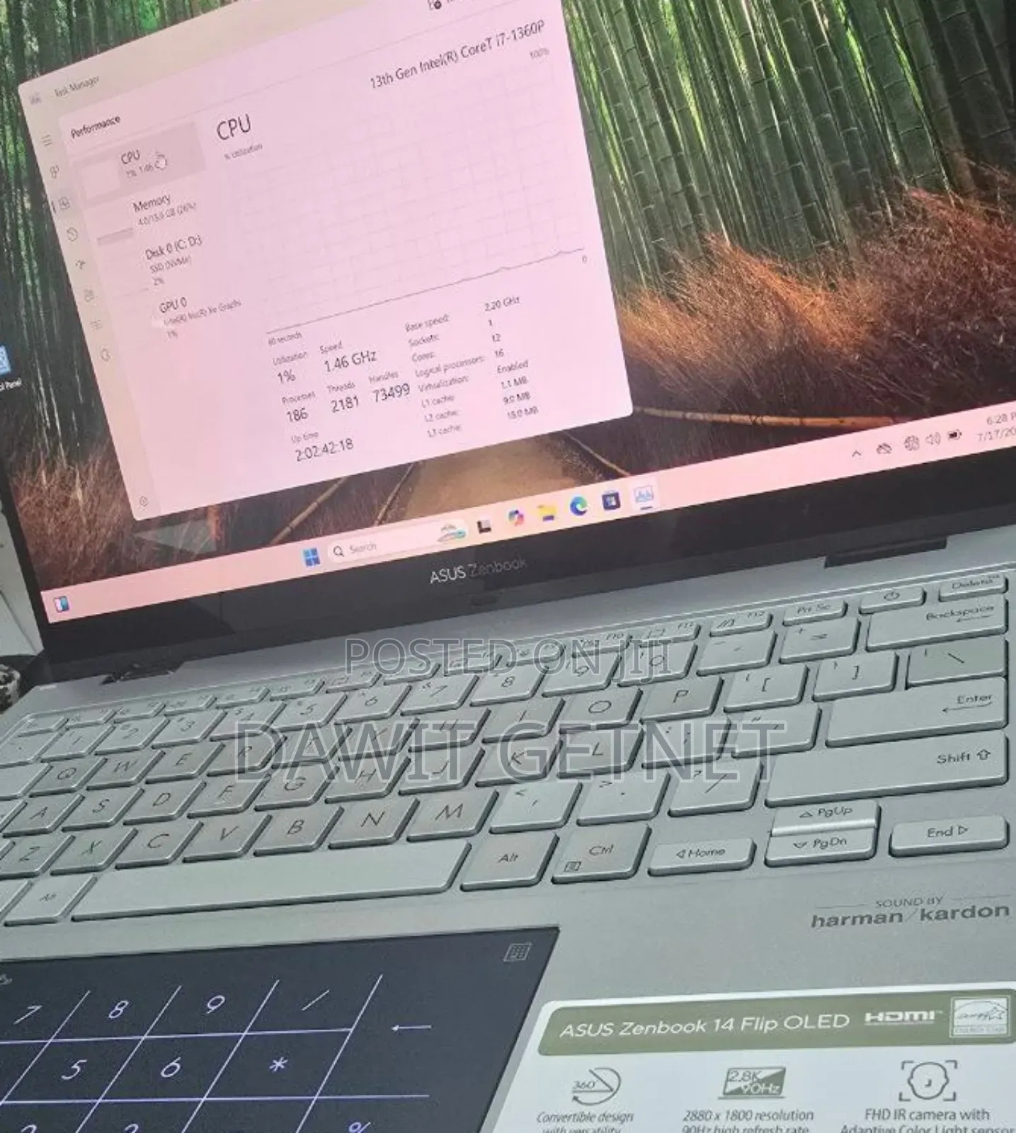 New Laptop Asus ZenBook 13 UX331UN 16GB Intel Core I5 SSD 1T