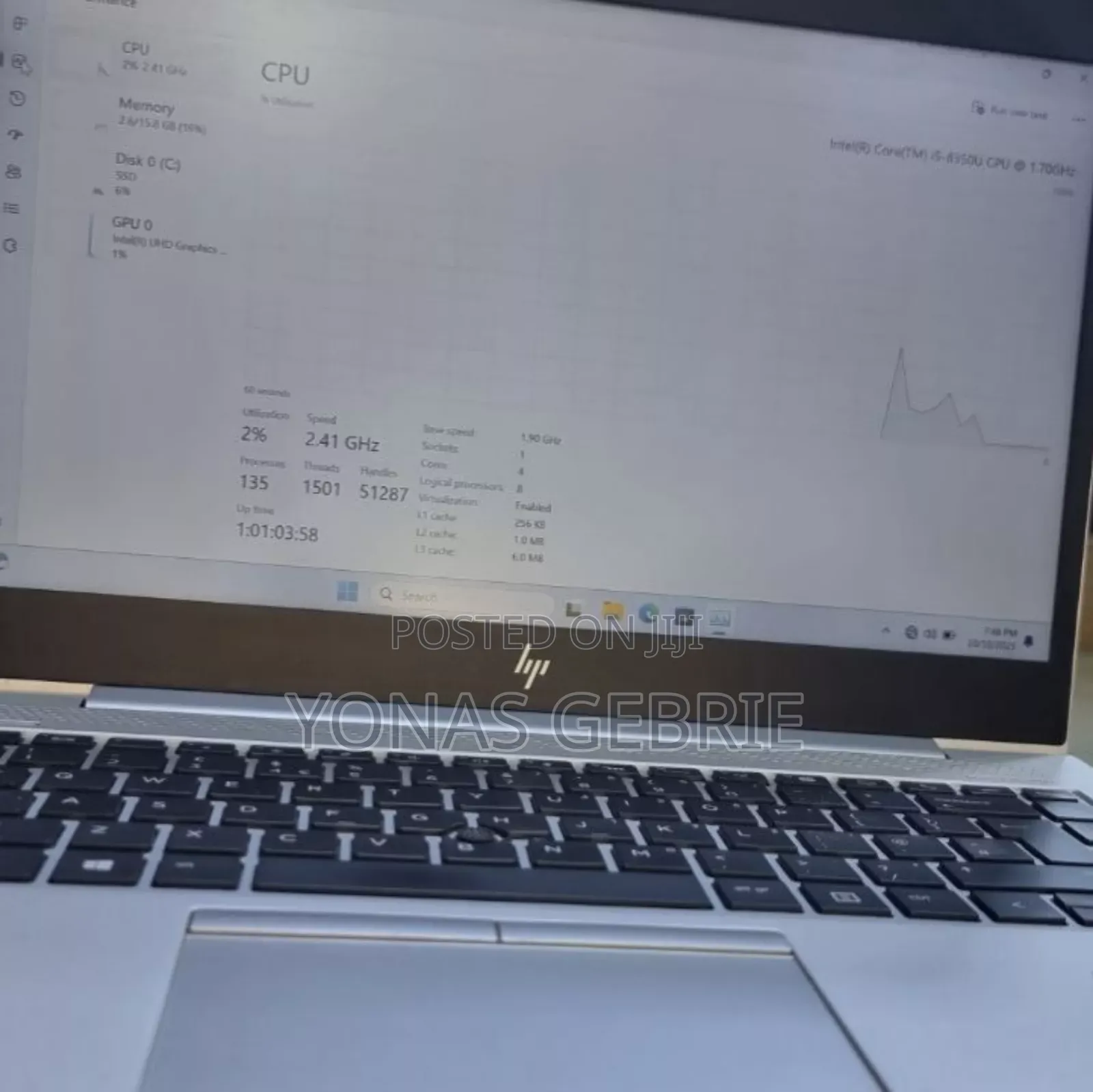 New Laptop HP 16GB Intel Core I5 SSD 512GB