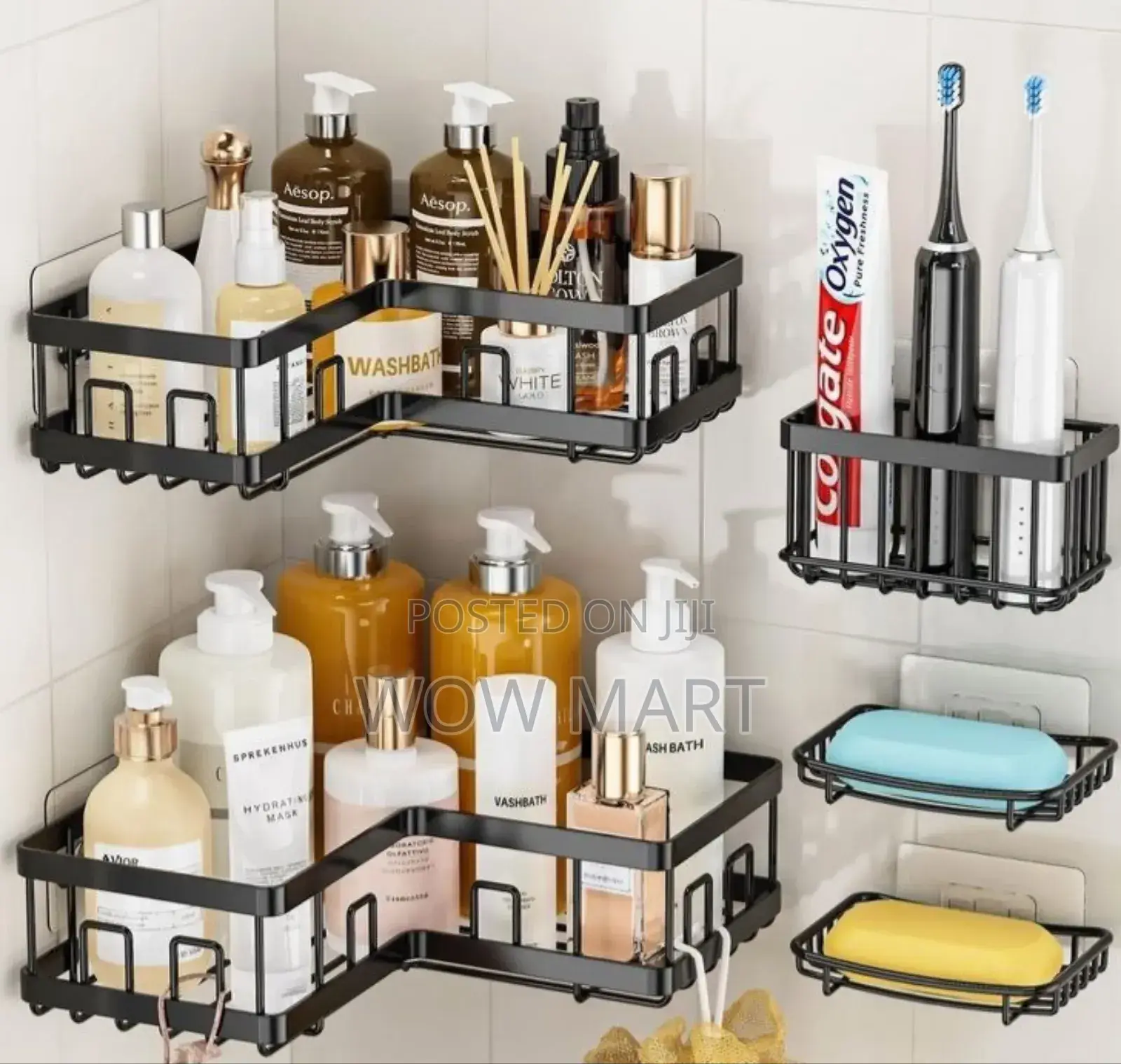 5pcs Stainless Steel Organizing Storage Rack