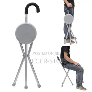 Foldable Crutch With Chair (ተጣጣፊ ከዘራና ወንበር በአንድላይ)