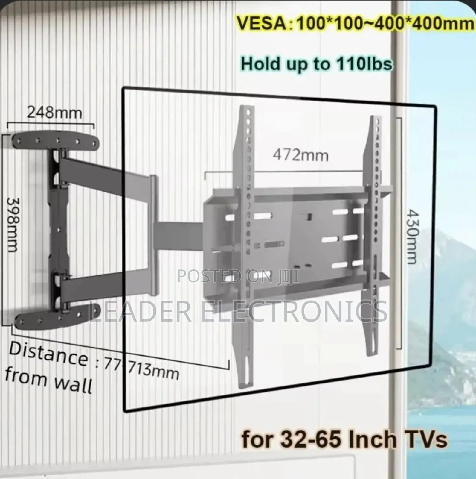 Flexible Full Motion Tv Mount Wall Mount 32" 65"