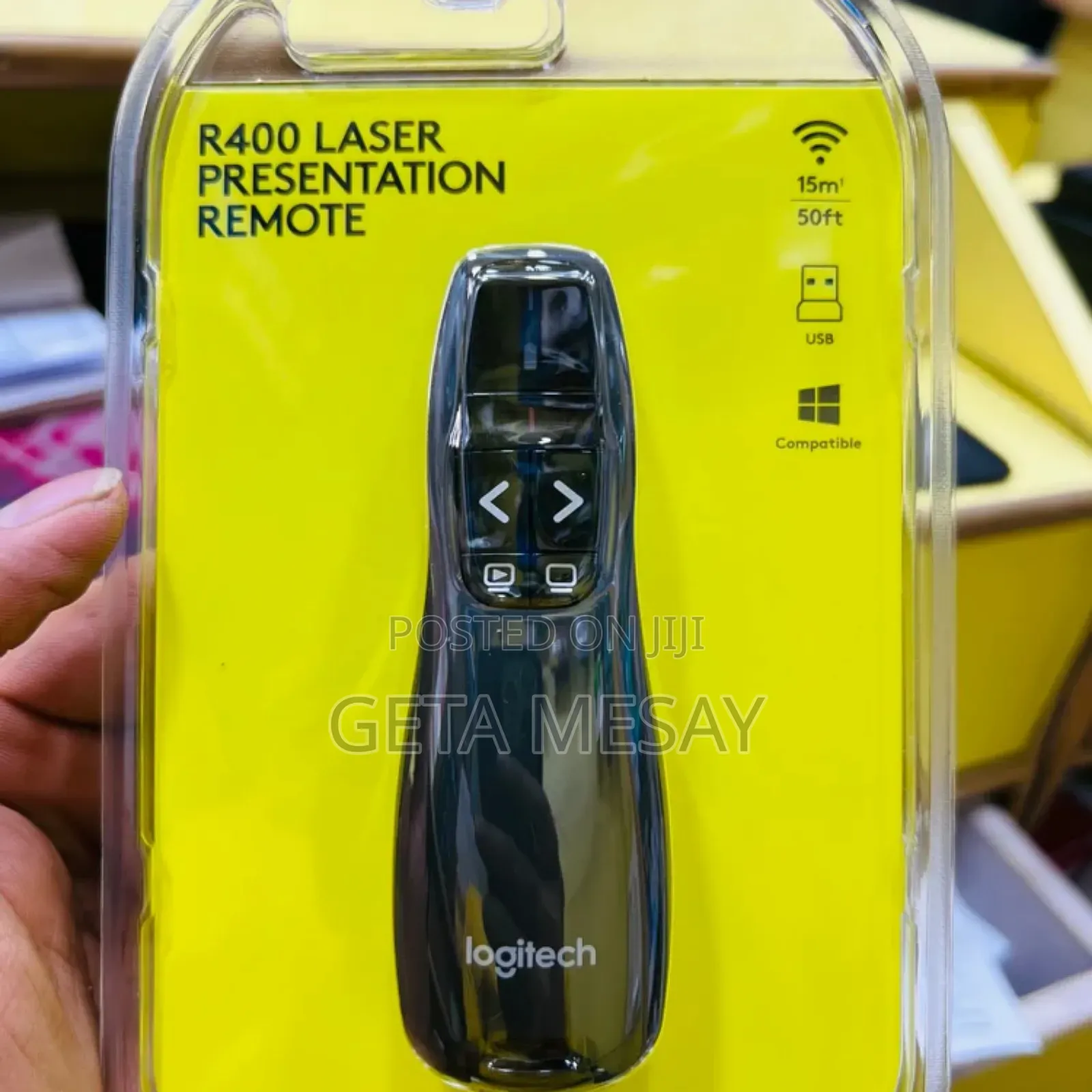 Logitech R400 Wireless Presenter Red Laser Pointer 15m Range Remote