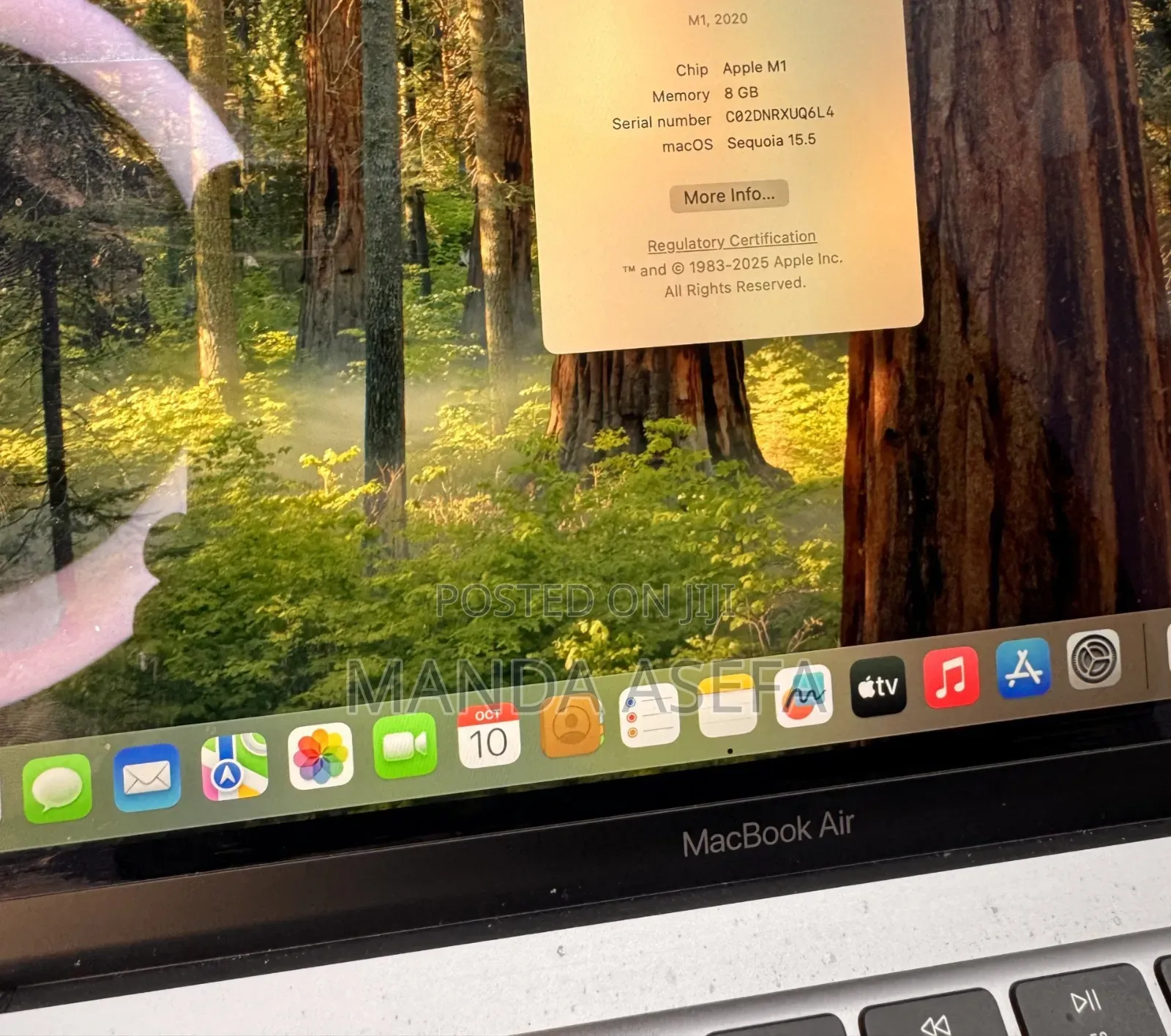 New Laptop Apple MacBook Air 2020 M1 8GB Apple M1 SSD 256GB