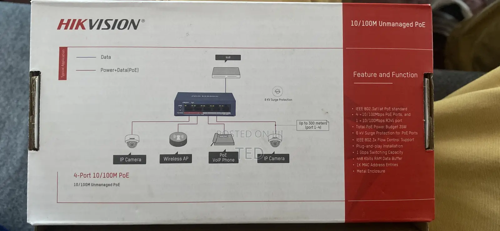 Poe Switch 4-Port Hikvision
