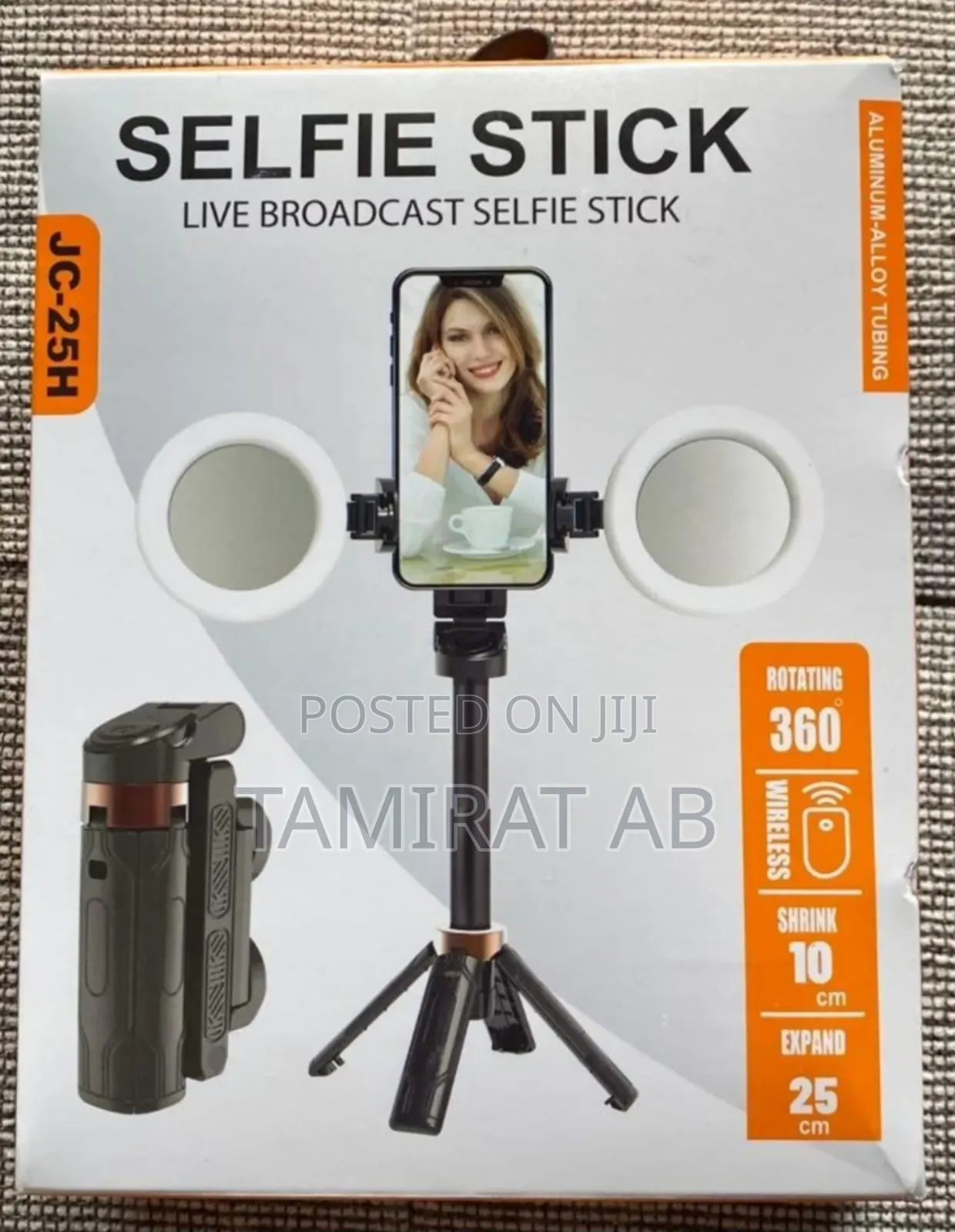 Jc-25h Live Broadcast Selfie Stick / Tripod With Dual Led Fill Lights