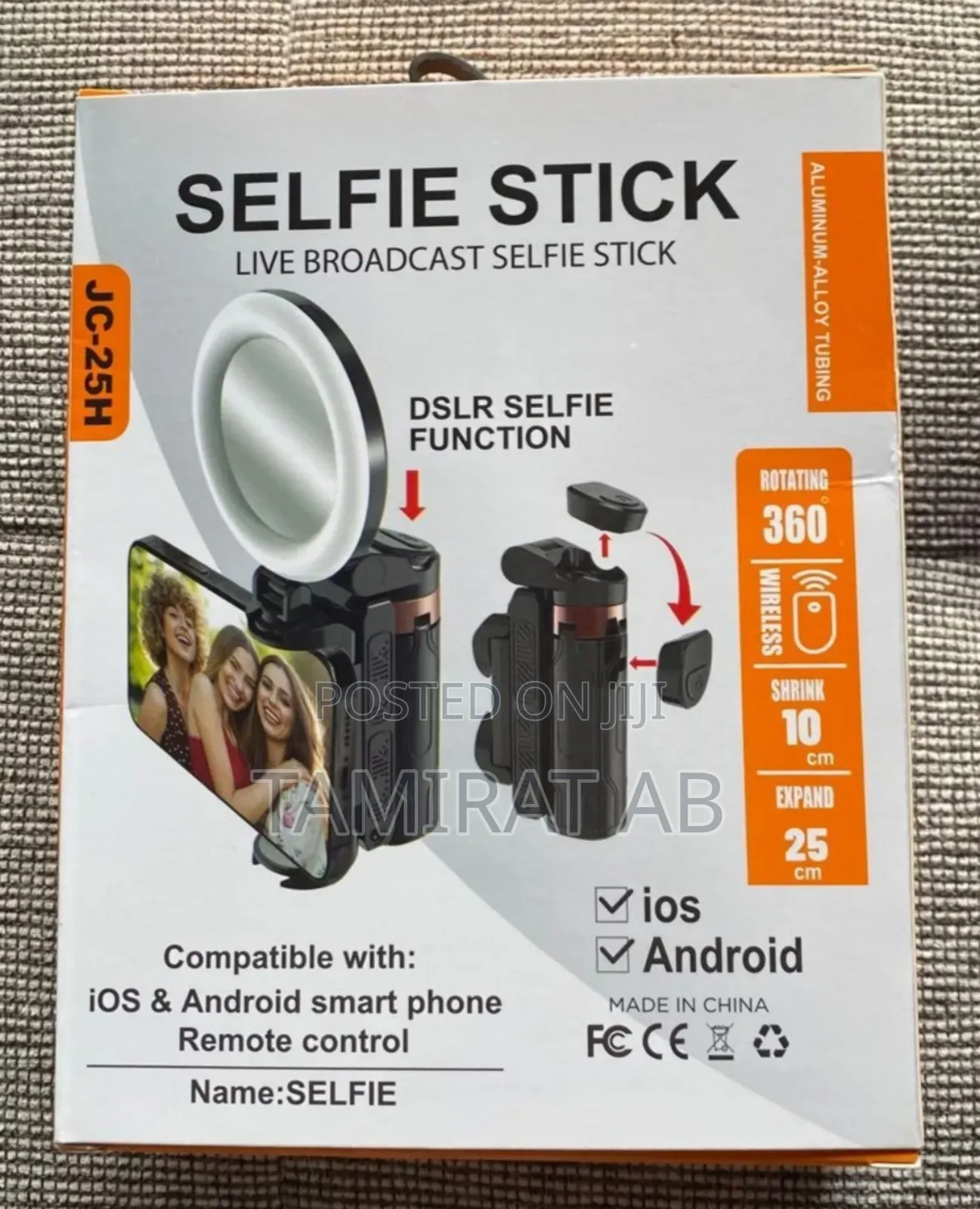 Jc-25h Live Broadcast Selfie Stick / Tripod With Dual Led Fill Lights