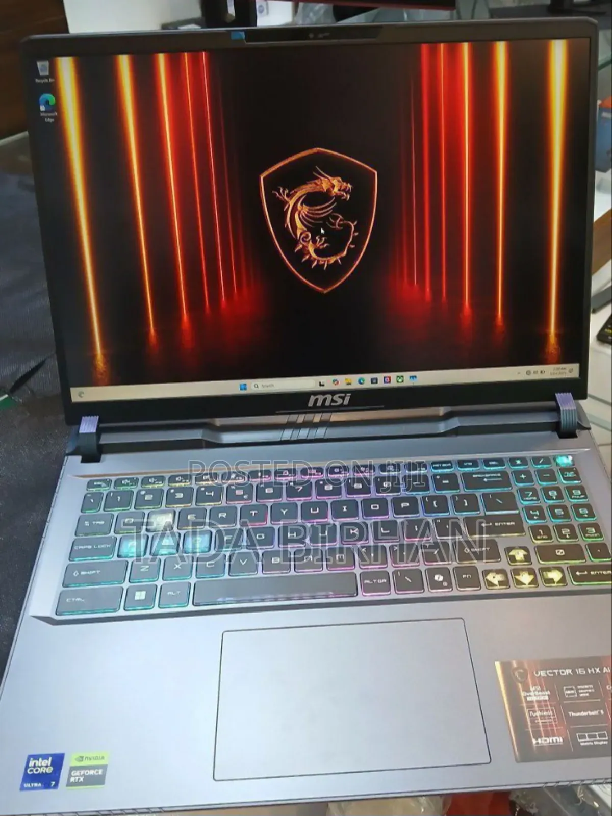 New Laptop MSI GF63 16GB Intel Core I7 SSD 1T