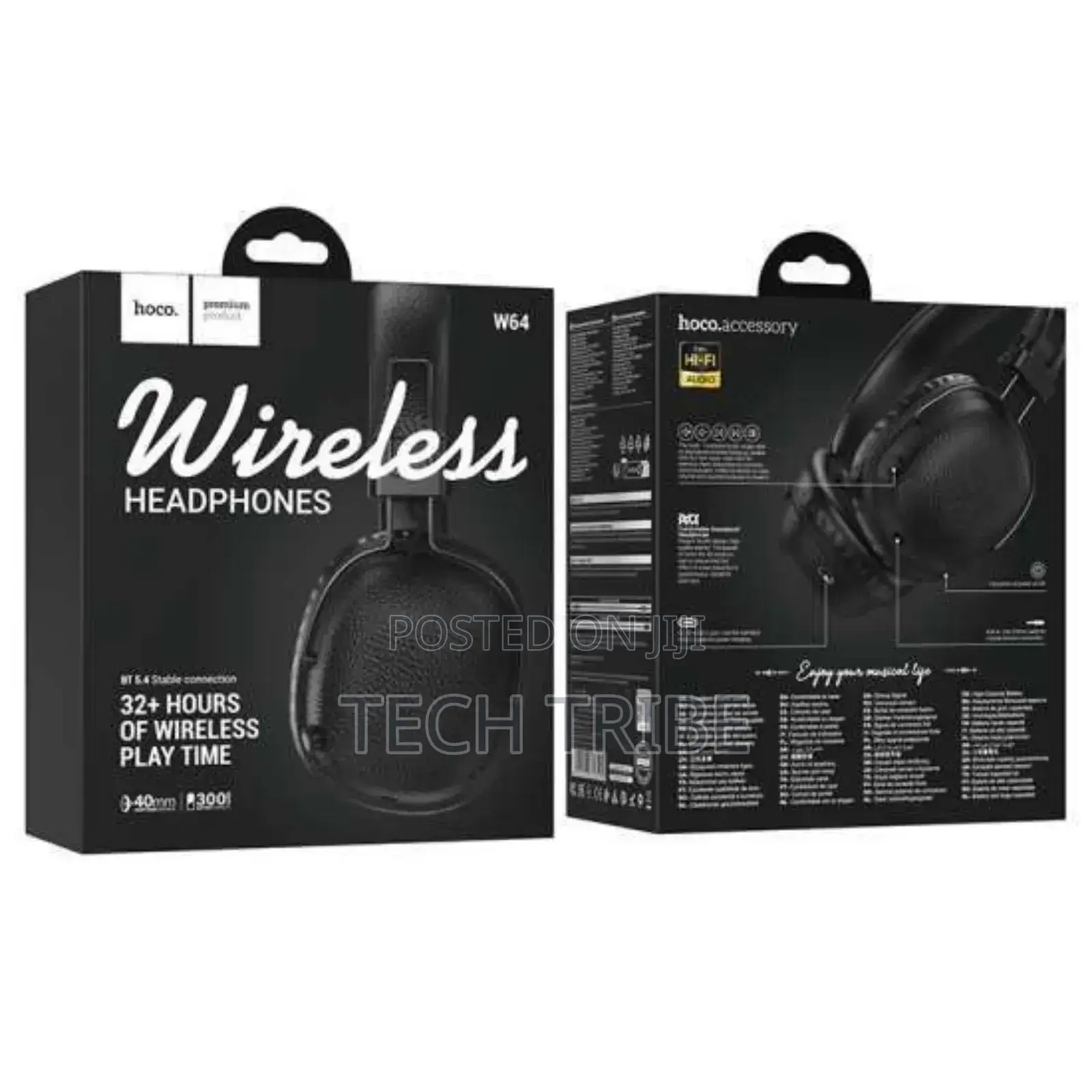 Hoco Original W64 Wireless Headphones 32 Hours of Playtime Pure Sound