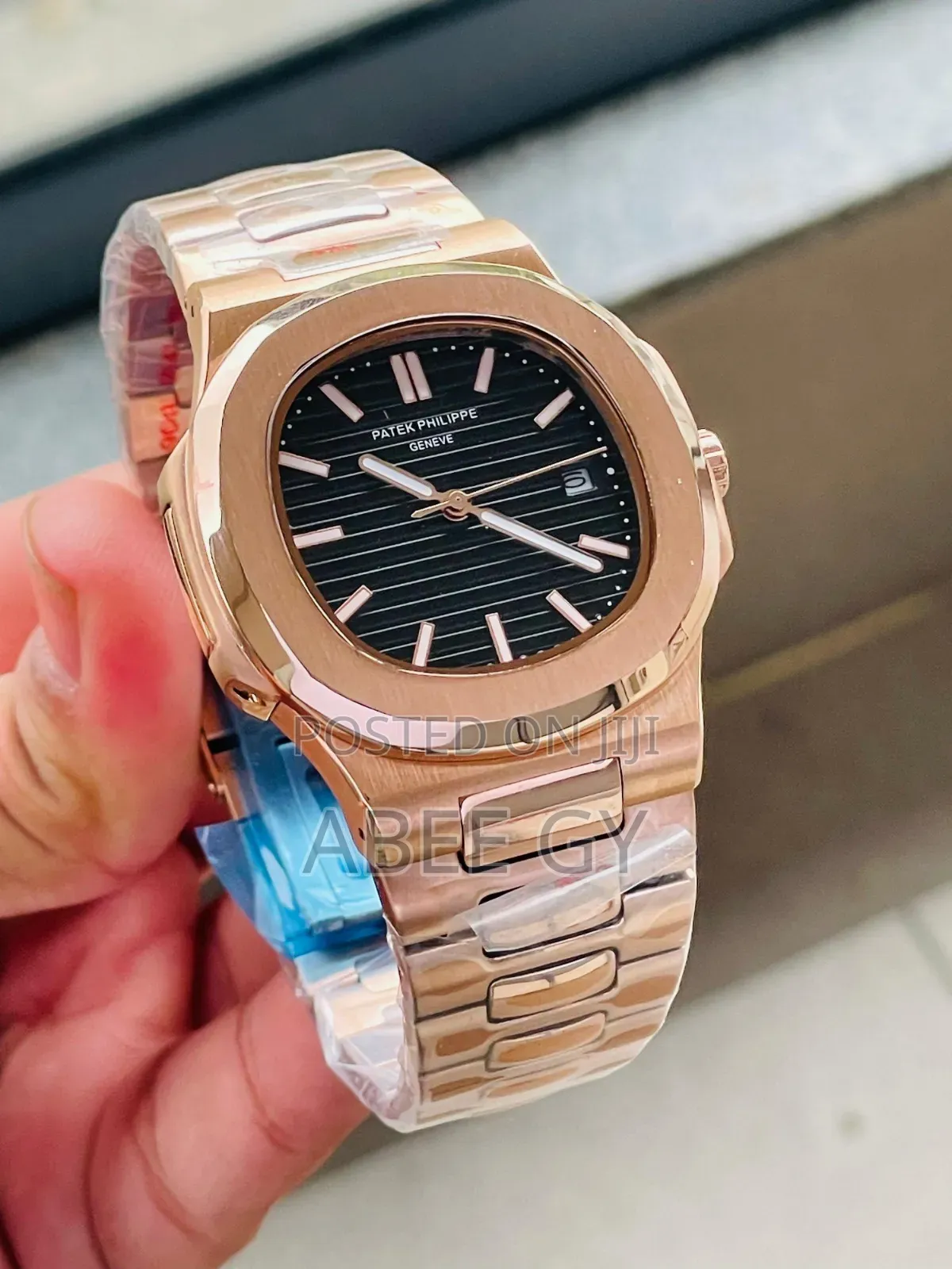 Patek Philippe Automatic Mechanical Timepiece With a Rose Gold-Colored