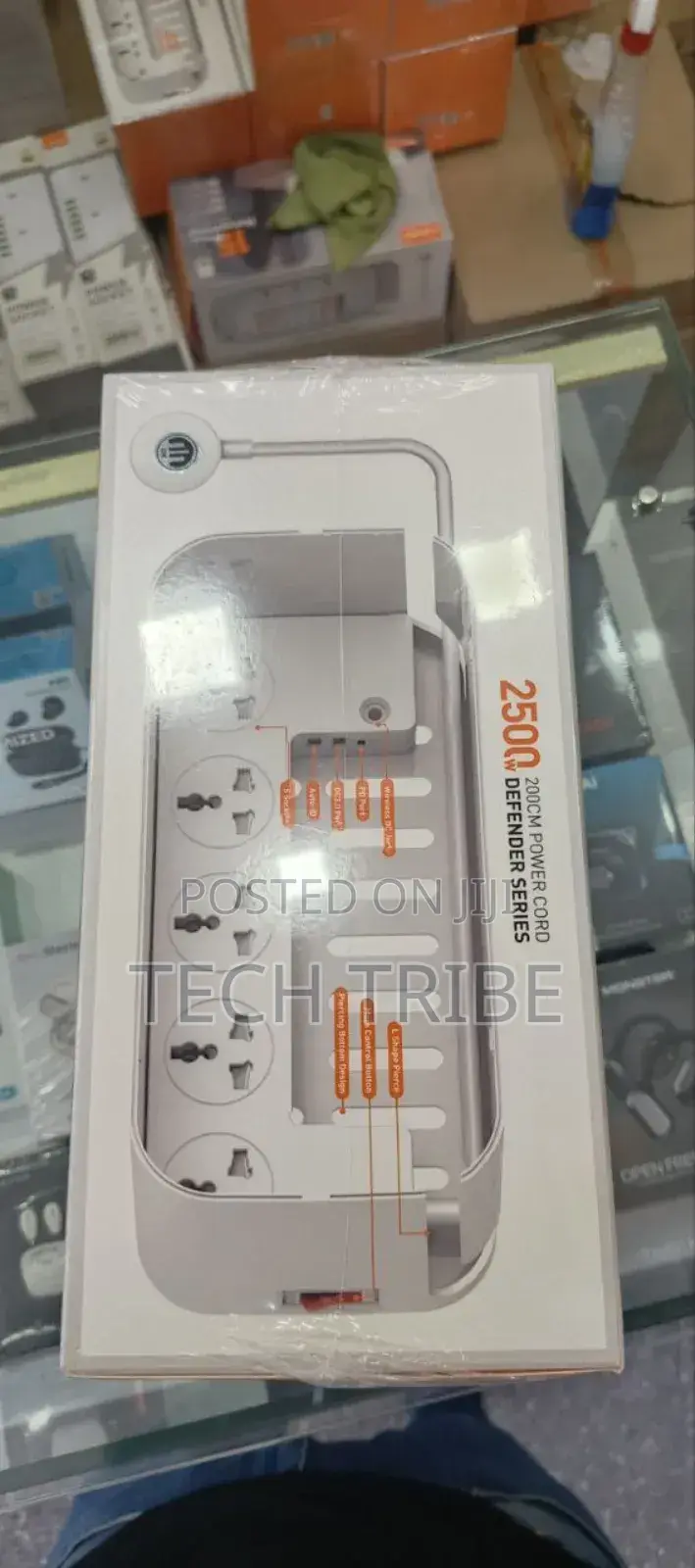 Defender 2500w Series Power Cord Multi-Outlet Fast Usb Charging Hub!