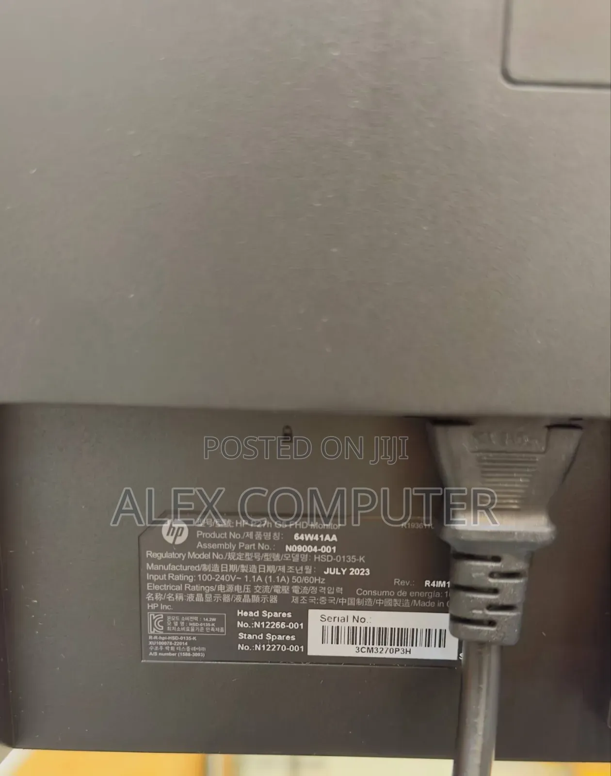 Brand New Monitor Hp 27" Inch Monitor Full Hd Resolution